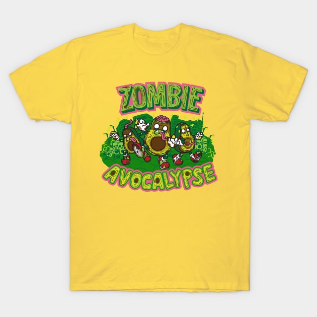 Zombie Avocalypse T-Shirt by KeithXIII